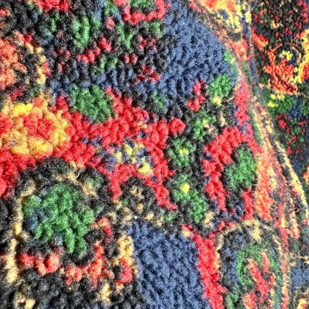 J. Crew Nordic Paisley Sherpa Fleece Jacket Unisex Large Multi Color BK783